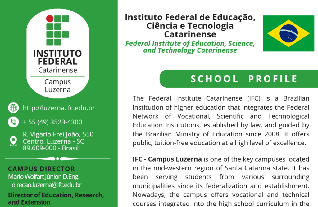 School profile do IFC - Campus Luzerna